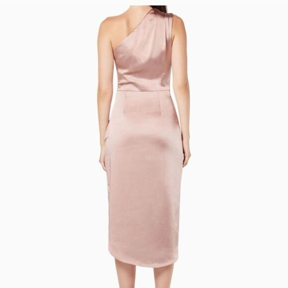 Elliatt Cassini Dusty Pink One-Shoulder Cocktail Dress Asymmetrical Ruched - Picture 12 of 12